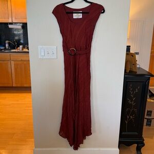 Anthropologie Burnt Orange Maxi Dress